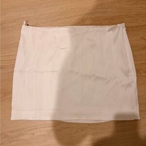 Sunday Best White Mini Skirt - satin